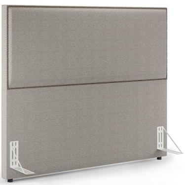 Imagem de Cabeceira Cama Box Casal Com Tachas 140 cm Vicenza L02 Bouclê Bege - Lyam Decor