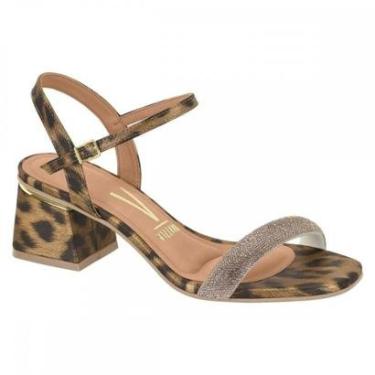 Imagem de Sandalia Vizzano 6428.139 Animal Print Onça Salto Grosso Feminino-Feminino