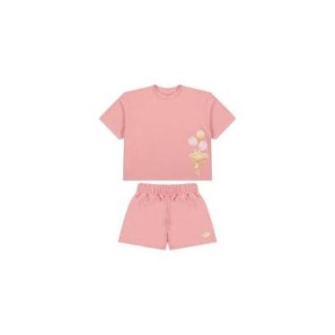 Imagem de Conjunto Curto Lilica Ripilica Blusa e Short Fun Kids Rosa-Feminino