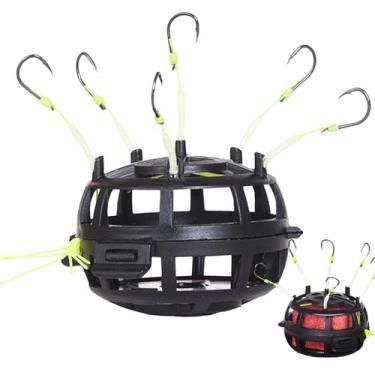 Imagem de Ganchos de de água salgada, armadilha de isca | Equipamento de fundo reverso, equipamento alimentador de para água salgada, lago, peixe-gato de água doce, homens pescadores