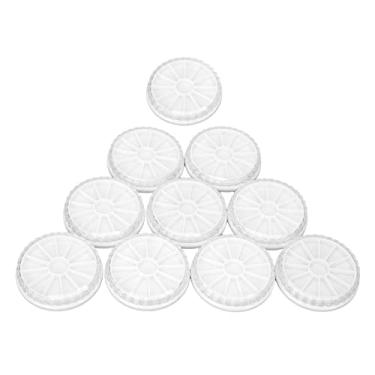 Imagem de Caixa de armazenamento para arte em unhas, organizador redondo de contas de joias, recipientes de plástico transparente multiuso para decorações de unhas, suprimentos para