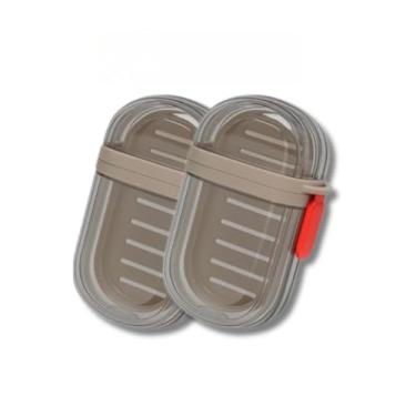 Imagem de Kit 1/2 Peças Saboneteira Portátil para Viagem Estojo de Sabonete com Tampa e Drenagem Antivazamento (2 Peças)