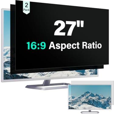 Imagem de Mao Yeye [Pacote com 2] Tela de privacidade de computador de 67 polegadas para monitor widescreen com proporção de 16:9, proteção para os olhos, filtro de privacidade para monitor de computador com