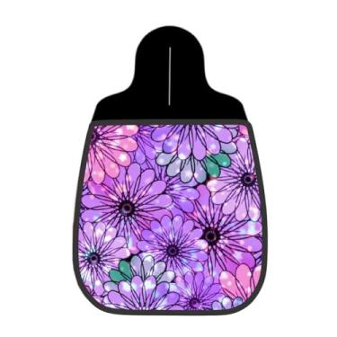 Imagem de Lixeira De Carro Organizador Lixinhocar Flores Brilhantes Neon