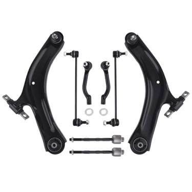 Imagem de maXpeedingrods 8Pcs Front Suspension Kit for Nissan Rogue 2008-2013, Rogue Select 2014-2015, 2 Lower Control Arms with Ball Joint, 2 Sway Bar End Link, 4 Outer & Inner Tie Rods