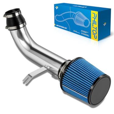 Imagem de PHILTOP Sistema de kit de admissão de ar frio de 7,6 cm compatível com Nissan Altima 2013 2014 2015 2016 2017 2018 2,5L L4, alto desempenho, azul