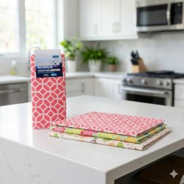 Imagem de Tapete Escorredor Louça Microfibra 40x30cm Estampado Secagem Rápida