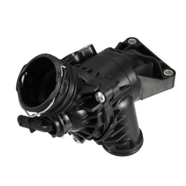 Imagem de Hihaha Nº A2762000515 Conjunto de carcaça do termostato de refrigeração do motor para Mercedes-Benz ML350 2012-2015 para Mercedes-Benz E350 2012 / Termostato de bomba de água interna/Plástico durável