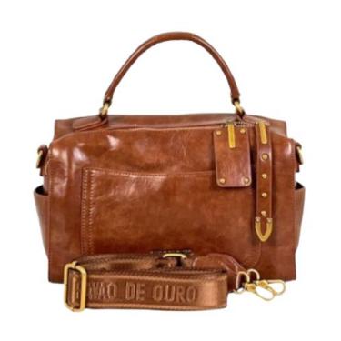 Imagem de Bolsa Baú Média Estonada em material ecológico com 7 Bolsos - Pavão De