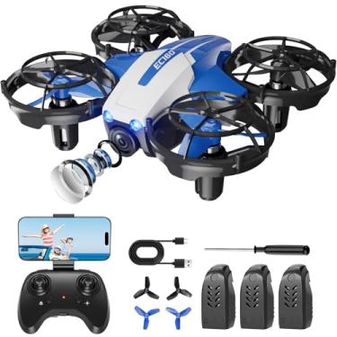 Imagem de Mini drone com hélices com cabo de carregamento, 3 baterias EC160 Drone para crianças iniciantes com ponto de passagem de altitude, controle de gravidade RTF Qaudcopter