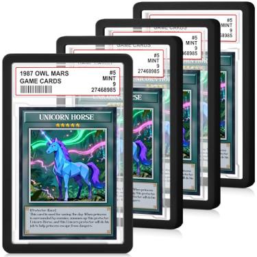 Imagem de Kitoyz Protetor de laje PSA, protetor de placa de TPU rígido PSA, protetor de placa PSA para cartões classificados, protetor de placa de cartão de acrílico para proteção de cartão PSA - 4 placas de