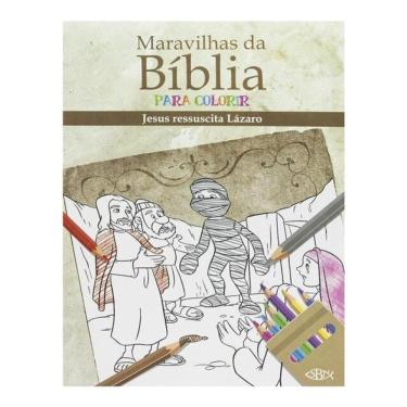 Imagem de Maravilhas Da Bíblia Para Colorir: Jesus Ressuscita Lázaro Dos Mortos