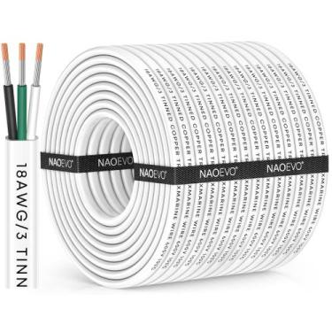 Imagem de Fio marinho NAOEVO 18 Gauge 18/3 Triplex 18 AWG 60m à prova d'água