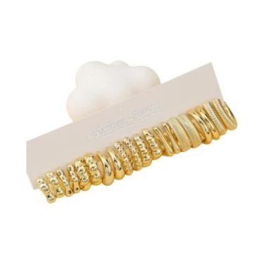 Imagem de Conjunto De Brincos De Stud Em Forma De Gota D'Água Dourada Para Mulhe