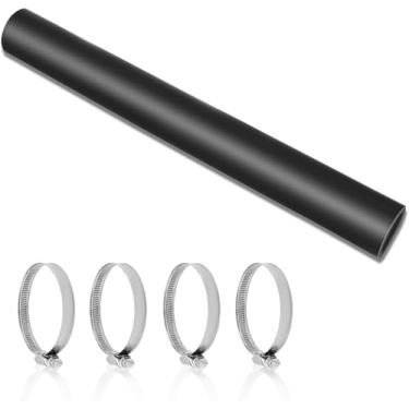 Imagem de Mangueira de pescoço de enchimento de combustível de gasolina reta de 5 cm ID 38 cm com 4 braçadeiras, mangueira de combustível de 5 cm de diâmetro interno, mangueira de enchimento de tanque de gás