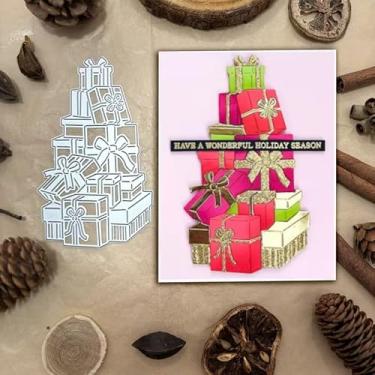 Imagem de Presentes de Natal, matrizes de metal, moldes de corte de árvores, estênceis de corte de árvores, para bricolage, álbuns, álbuns de fotos, moldes decorativos de papel em relevo para fazer scrapbooking