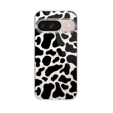Imagem de Peachy Life Capa para Google Pixel 10 Pro XL, estampa de vaca divertida, design com estampa de animal fofo, capa protetora transparente de TPU macio de 6,8 polegadas (padrão de vaca)