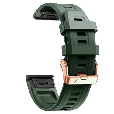 Imagem de VEVEL Pulseira de relógio de 20 mm para Garmin Fenix 6S 6SPro 5S 5SPlus Descent Mk2S D2 Delta Silicone Quick Release Watch Easy Fit Pulseira (Cor: H, Tamanho: Para Fenix 7S)