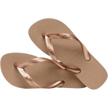 Imagem de sandália Havaianas Top fc 2024, Rosa gold, 41/42
