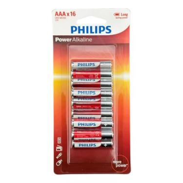 Imagem de Pilha Alcalina Philips Aaa Com 16 Unidades 1,5v Tipo Palito - Embalagem Economica