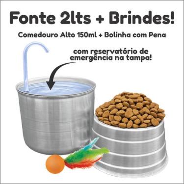 Imagem de Bebedouro Fonte 2lts Água Automática Elétrica Bivolt Gato Cachorro Bri