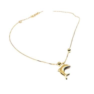 Imagem de Tornozeleira de ouro 18k com pingente de golfinho - Elegancy Joias