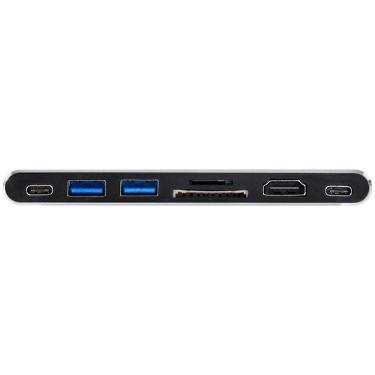 Imagem de Hub Usb Tipo C 7em2 - 2usb3.0 + Sd-tf + Thunderbolt3 Hc-72
