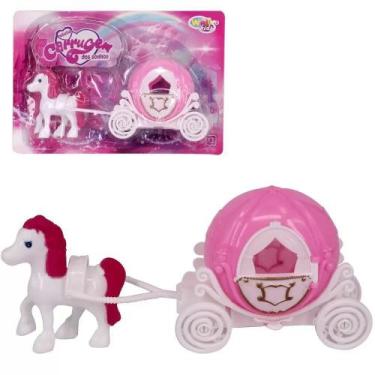 Imagem de Carruagem Encantada dos Sonhos Brinquedo Princesa Com Pônei - Wellmix