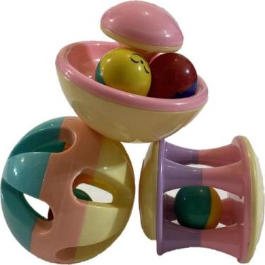 Imagem de Brinquedo Chocalho Educativo Para Bebês Crianças Infantil - Color Baby