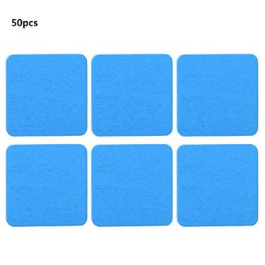 Imagem de Discos de madeira artesanato educacional diy brinquedos infantis artesanato ambiental para crianças projetos de arte e decoração de casa 50 peças corte a folheado de madeira (Quadrada)