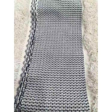 Imagem de Tosleo Capa de almofada decorativa 45,7 x 45,7 cm Boho Fringe Fronha Natural Azul Marinho Listra Capa de Almofada Tufada Casa de Fazenda com Borlas para Sofá Cama Primavera Decoração de Casa (1 Peça)