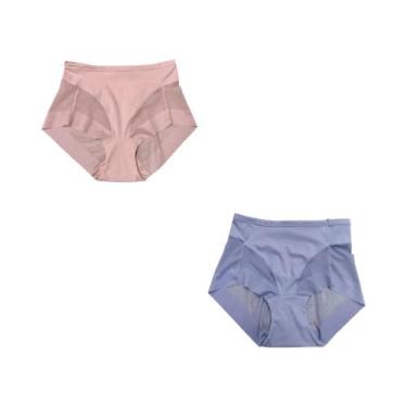 Imagem de Calcinhas Sem Costura De Cintura Alta Para Mulheres, Controle De Barri