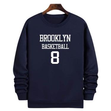 Imagem de Blusa Moletom Gola Basquete Brooklyn Basketball número 8 - Loja Click 