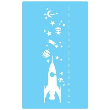 Imagem de Stencil De Parede Tamako Foguete Medidas - 55X90Cm - Ref 509