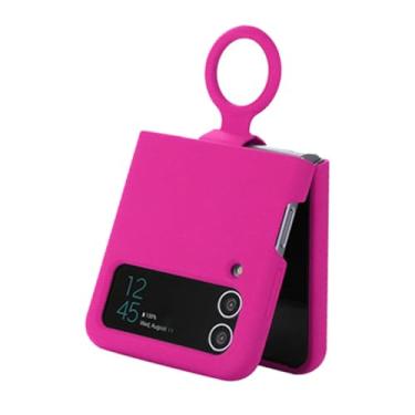 Imagem de Fabater Z Flip 3 5G 2021 Modelo Anti Arranhões Slim Capa Protetora à Prova de Choque para Uso Diário Adequada para Z Flip 3 (Rosa Vermelha)