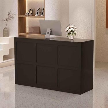 Imagem de Mesa de recepção, balcão de recepção, mesa de recepção com balcão, recepção pequena, mesa de recepção em pé, balcão de salão, mesa de recepção, balcão de recepção, recepção moderna