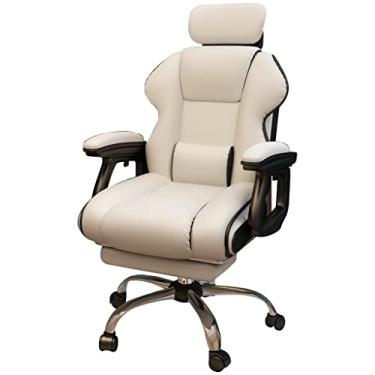 Imagem de Cadeira executiva executiva cadeira de computador cadeira de computador cadeira de mesa com rodas, cadeira gerencial de encosto alto, cadeira giratória com apoio para os pés ajustável, encosto de