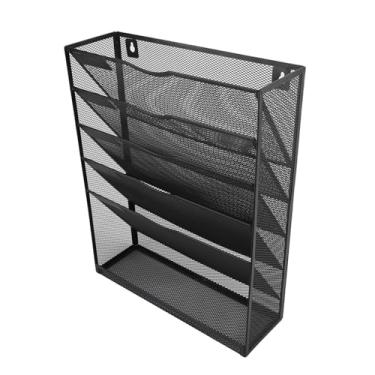Imagem de LiebeWH Organizador de Arquivo de Parede, Suporte de Arquivo Suspenso de Metal de 5 Camadas para Escritório, Rack de Armazenamento de Mesa para Documentos e Revistas