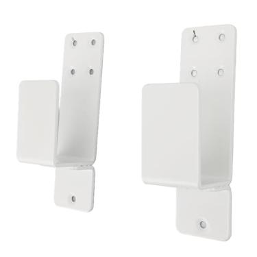 Imagem de KIMISS 2 PCS Suportes de Barricada de Porta - Suporte de Barra Aberta para Placas 2x4 - Suporte Em U de Aço Carbono para Garagem, Celeiro e Segurança Doméstica - Fácil Instalação (Branco)