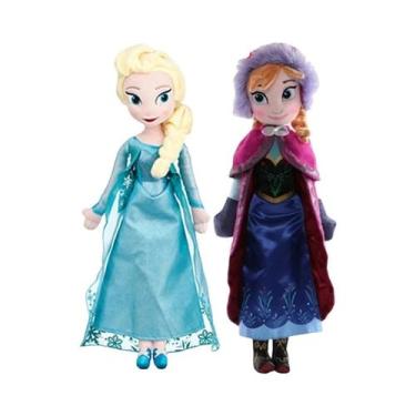 Imagem de Bonecas De Pelúcia Disney Frozen Elsa Anna Olaf Sven Flareon Bruni Par