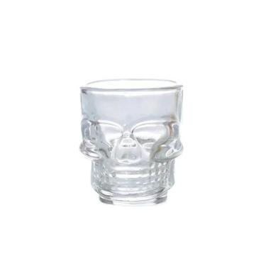 Imagem de Copo De Shot Em Formato De Caveira De Cristal Transparente Para Vinho,