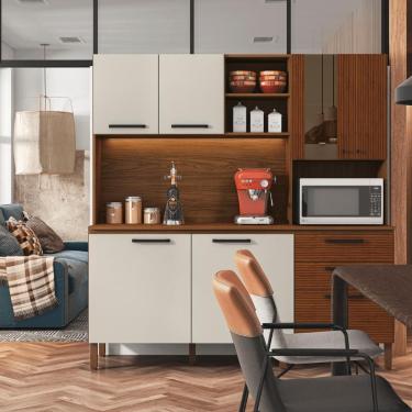 Imagem de Cozinha Grandio C/ Tampo Ripado Off-white