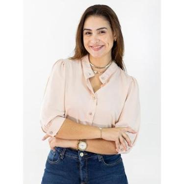 Imagem de Blusa Feminina Manga Princesa 3/4 Botões Viscose Anticorpus-Feminino