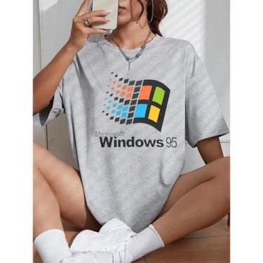 Imagem de Camiseta Windows 95 Vaporwave Masculina E Feminina, Gola Redonda, Verã