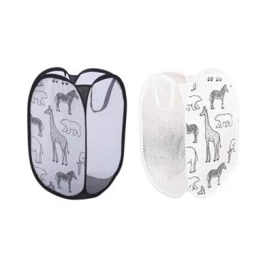 Imagem de Cesto De Roupa Suja Dobrável De Grande Capacidade Com Desenho Animado,