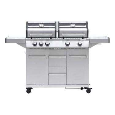 Imagem de Churrasqueira Americana Gas 5 Queimadores Dupla Inox Premier