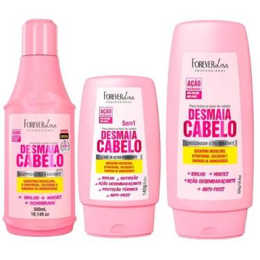 Imagem de 1097FL-Kit3 Desmaia cabelo, Shampoo+Condic+Leave Forest Liss - FOREVER