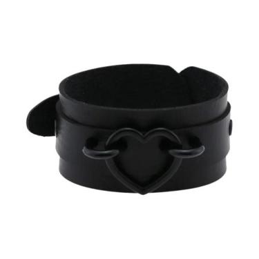 Imagem de Pulseira Unissex De Couro PU Estilo Punk Rock Hip Hop Com Caveira, Cor