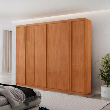 Imagem de Guarda Roupa Casal Severo 100% Mdf 6 Portas e 2 Gavetas Marrom