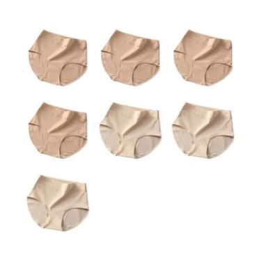 Imagem de Calcinhas De Algodão Respiráveis De Cintura Alta Tamanho Grande 7PCS L